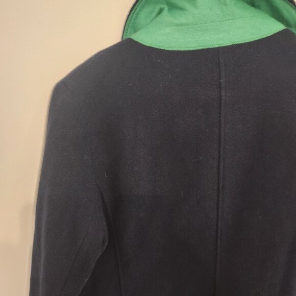 J. Crew Factory women's double breast navy blue wool coat size 10 - Picture 10 of 10